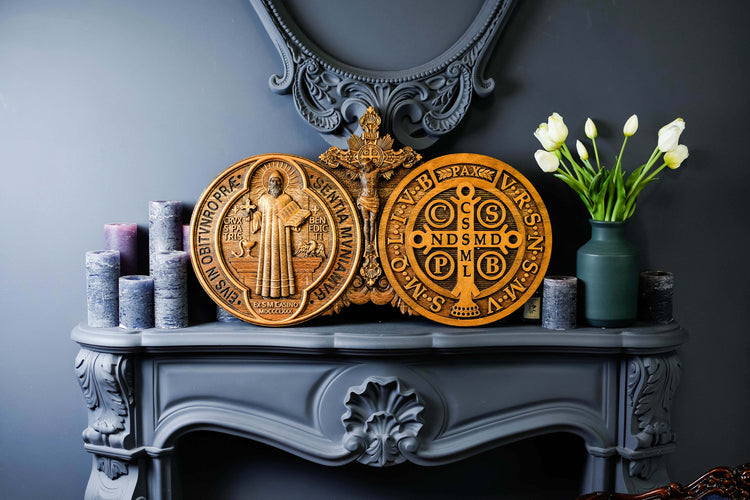 Benedict of Nursia Wooden medal - Kozak Work Shop