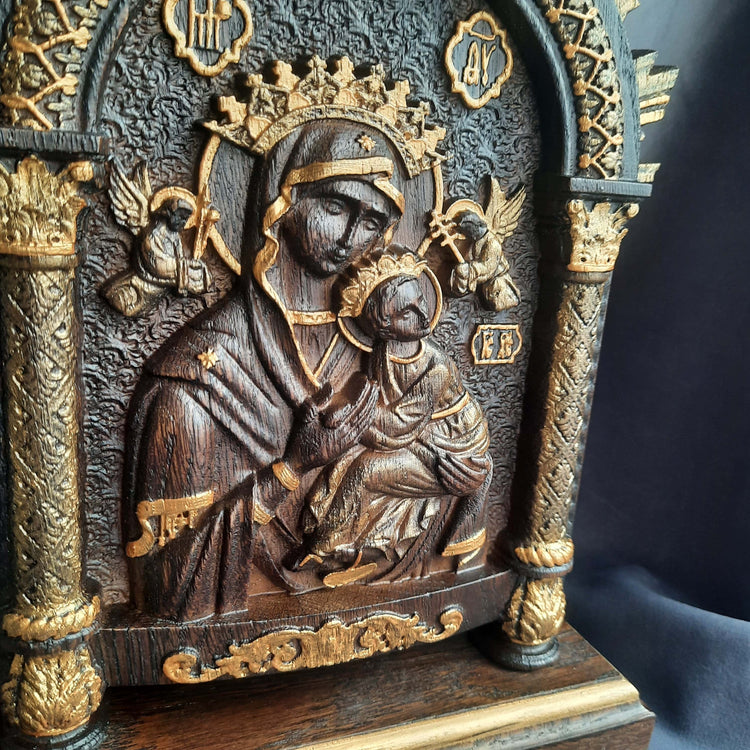Our Lady of Perpetual Help on the stand - Kozak Work Shop