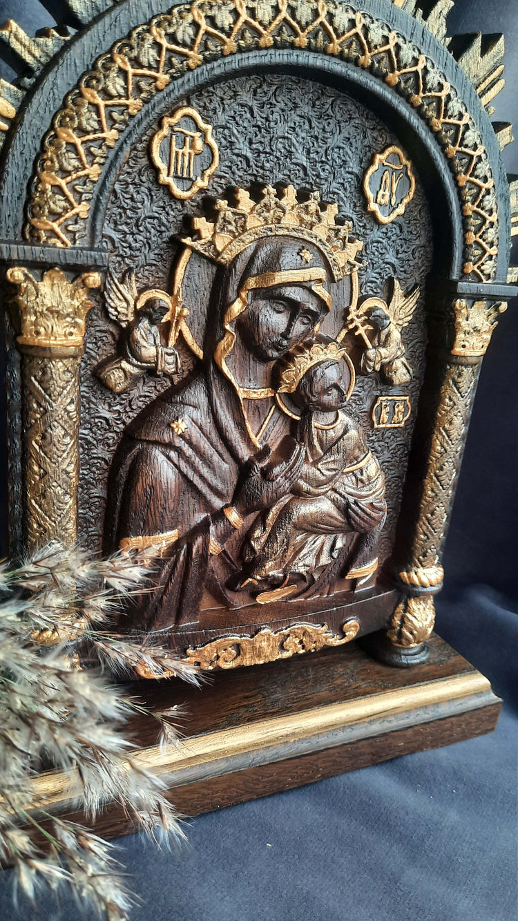 Our Lady of Perpetual Help on the stand - Kozak Work Shop