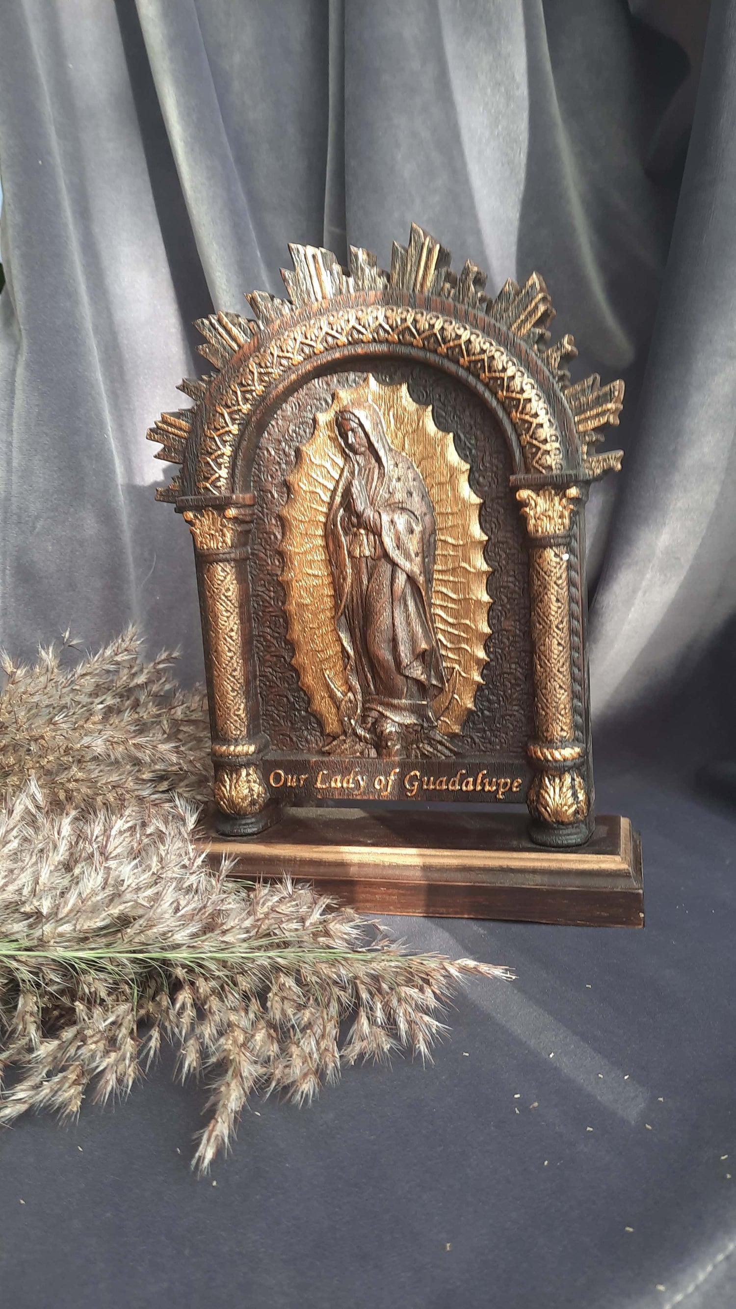 Our Lady of Guadalupe on the stand - Kozak Work Shop