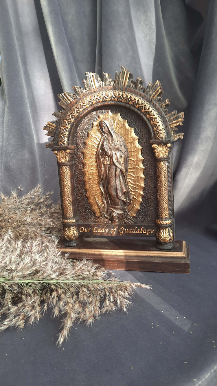 Our Lady of Guadalupe on the stand - Kozak Work Shop