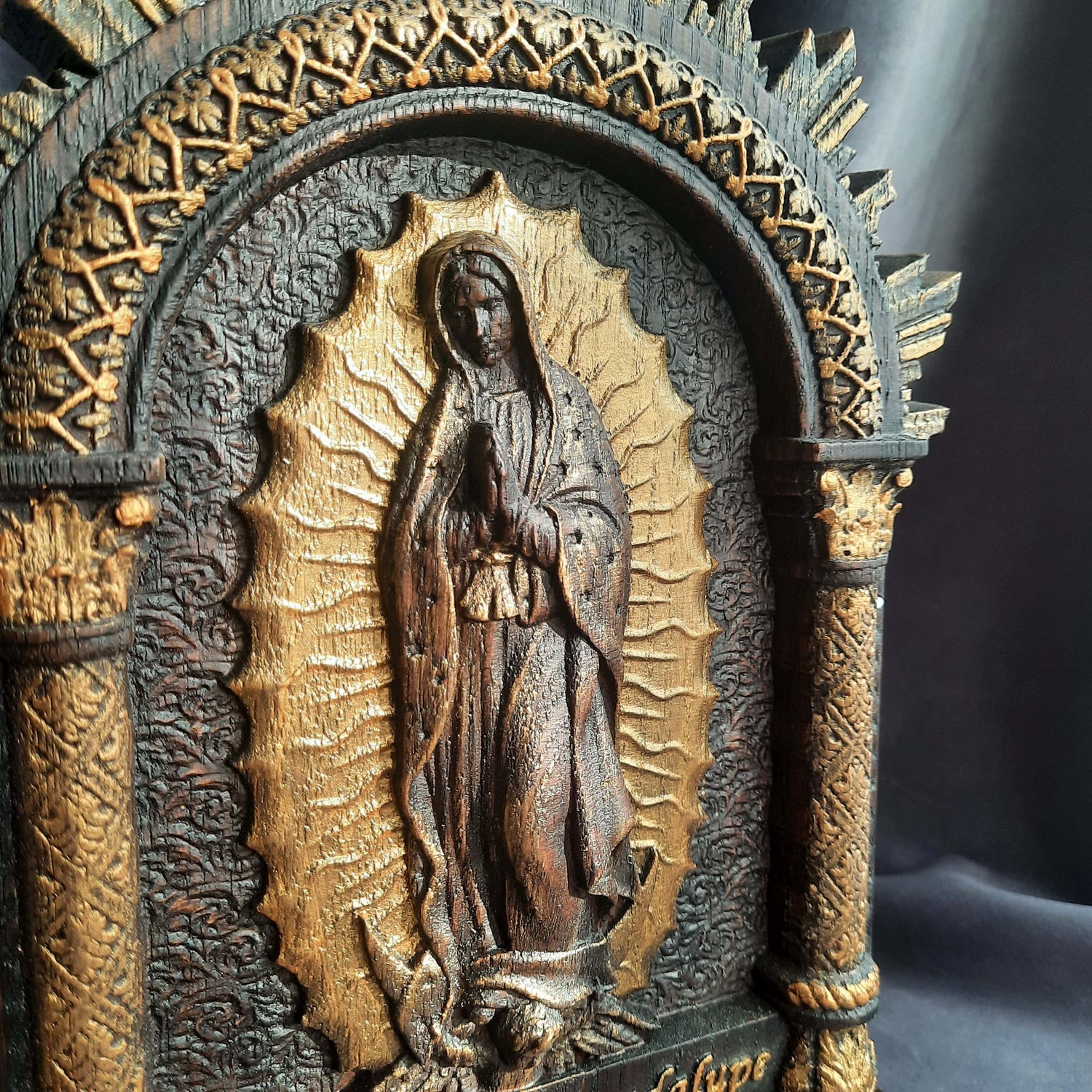 Our Lady of Guadalupe on the stand - Kozak Work Shop
