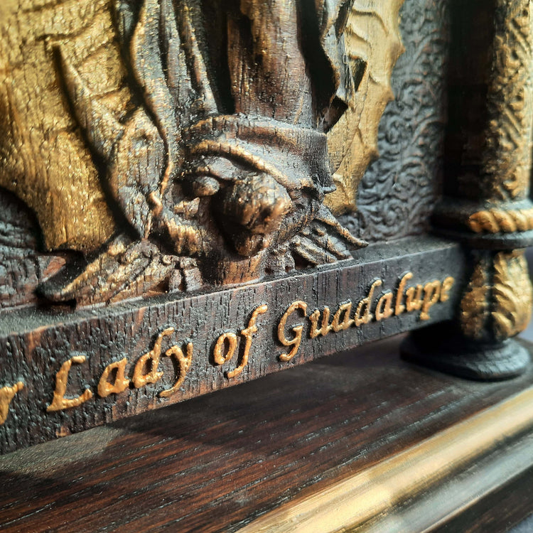 Our Lady of Guadalupe on the stand - Kozak Work Shop