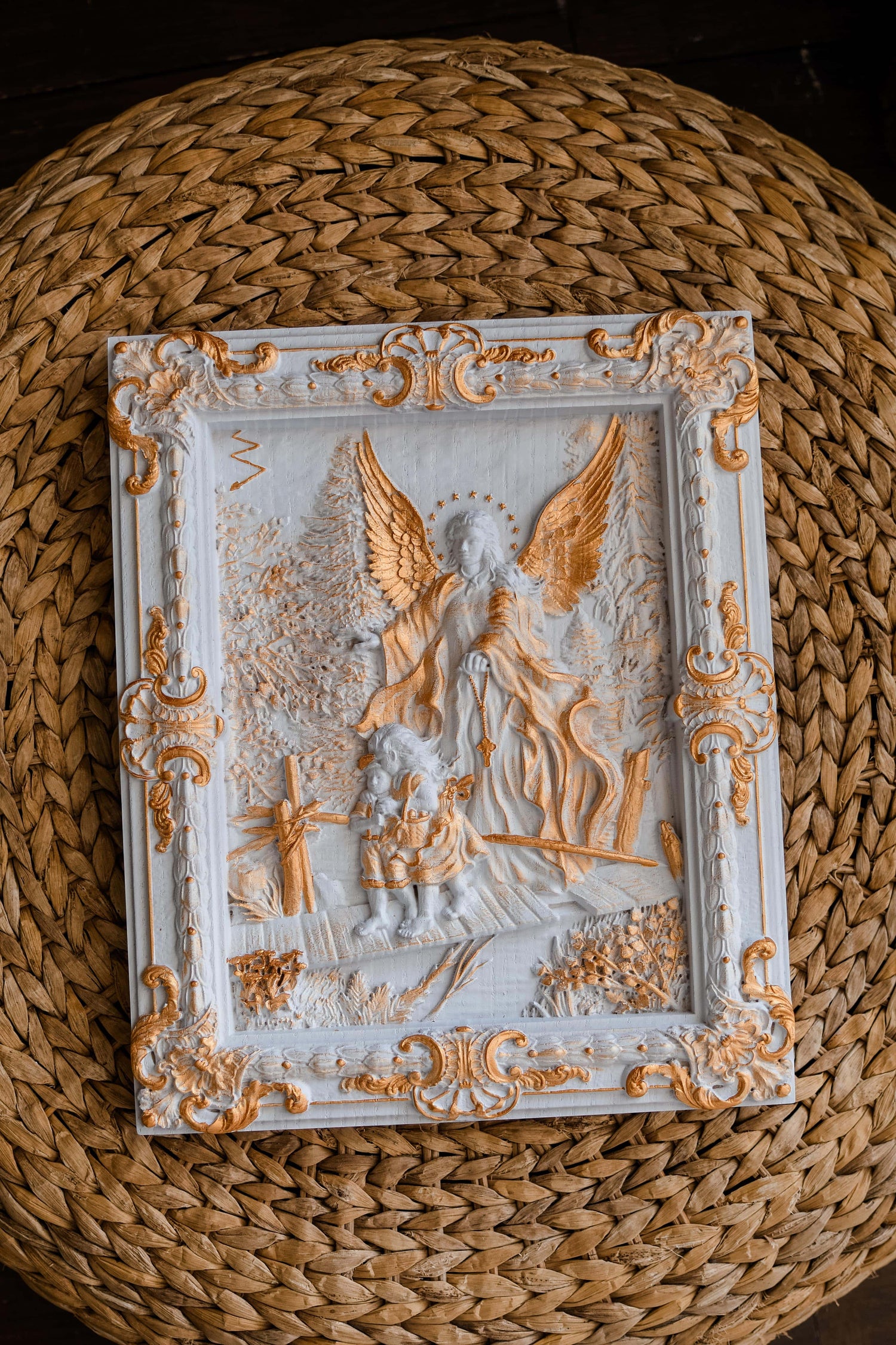 Angel with Kids on Bridge