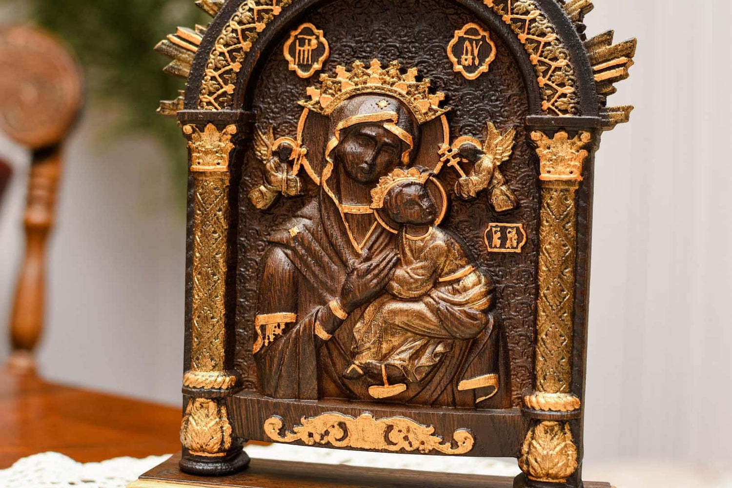 Our Lady of Perpetual Help on the stand - Kozak Work Shop