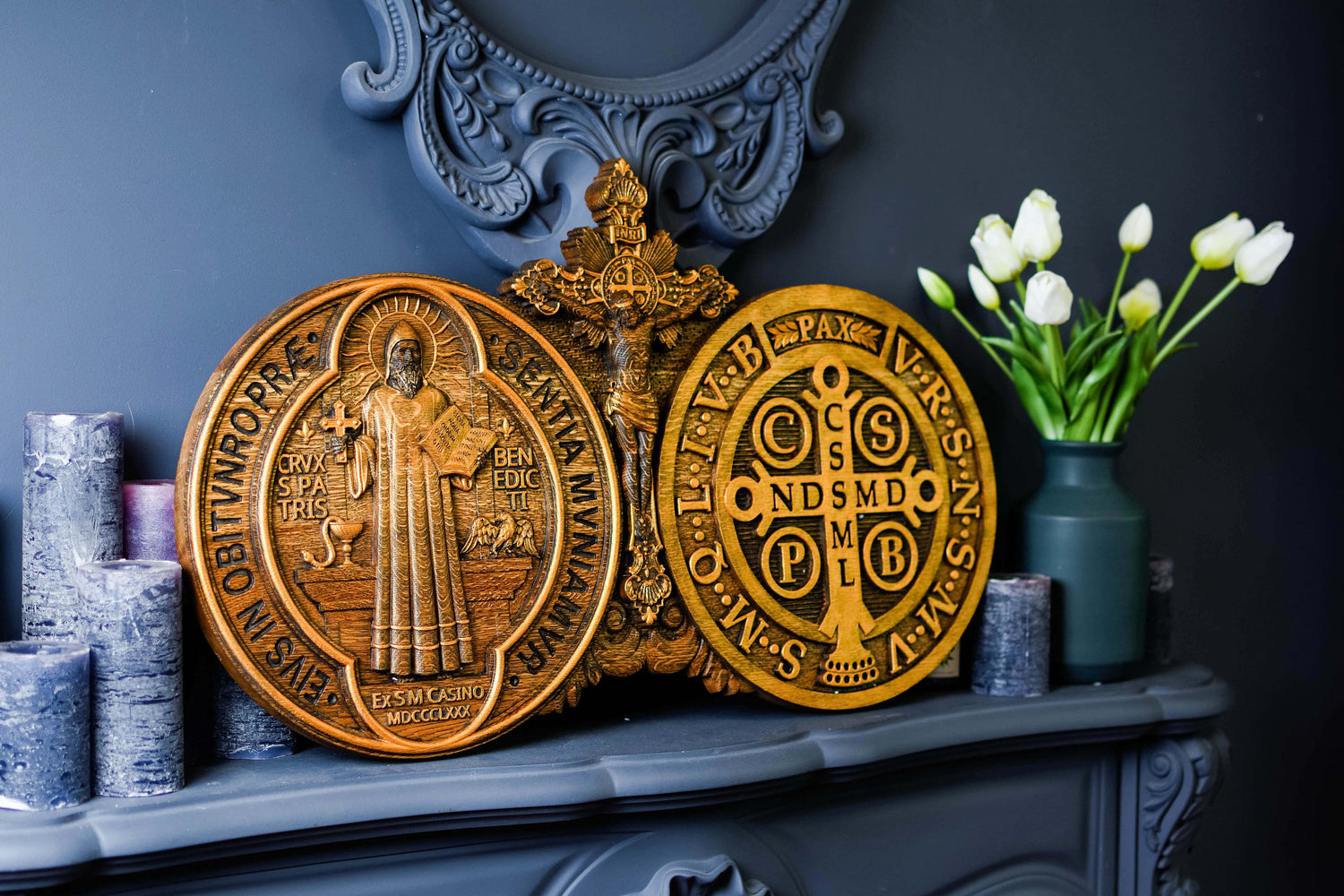 Benedict of Nursia Wooden medal - Kozak Work Shop