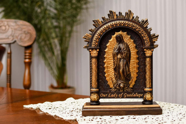 Our Lady of Guadalupe on the stand - Kozak Work Shop