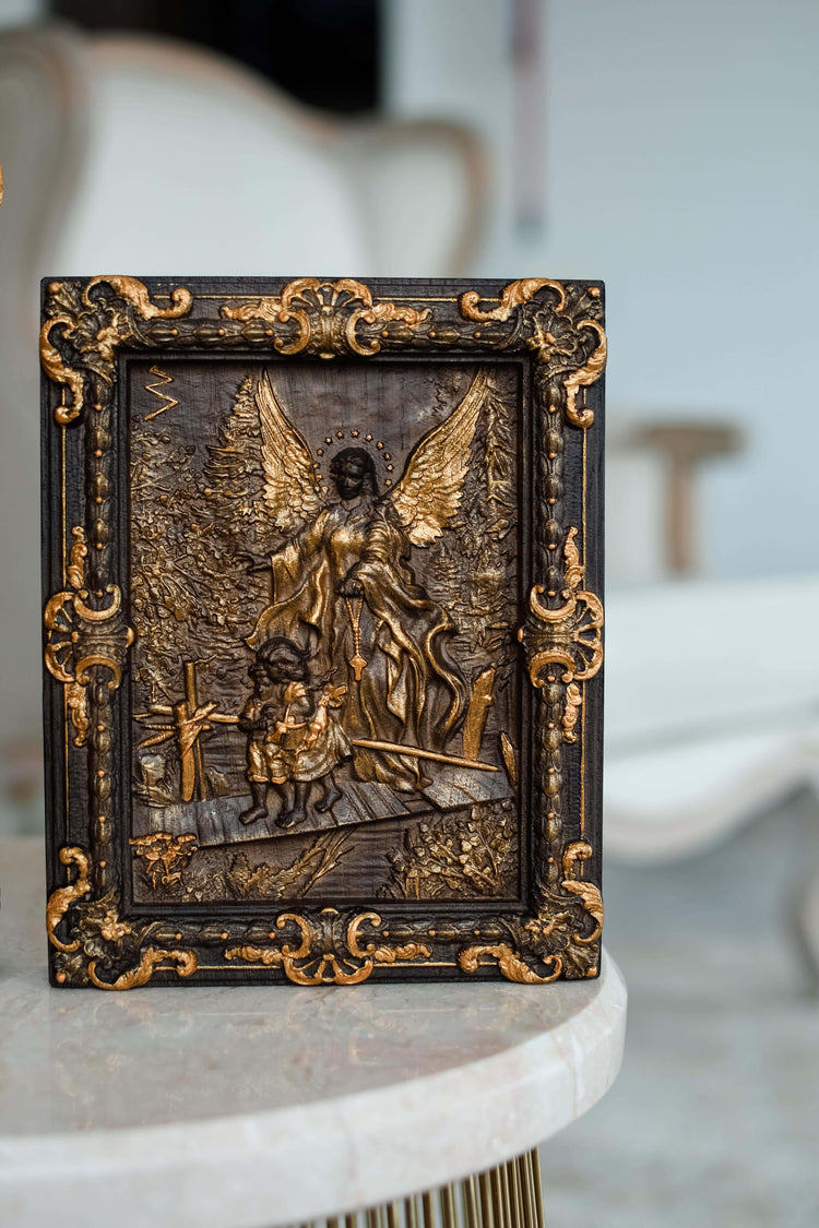 Angel with Kids on Bridge