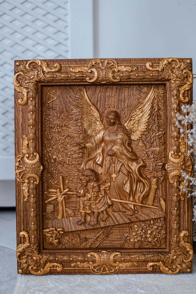 Angel with Kids on Bridge