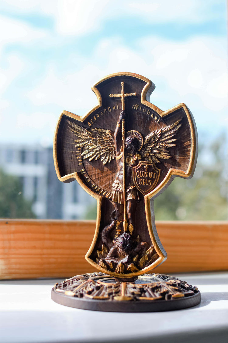 Catholic Saint Michael Statue - Kozak Work Shop