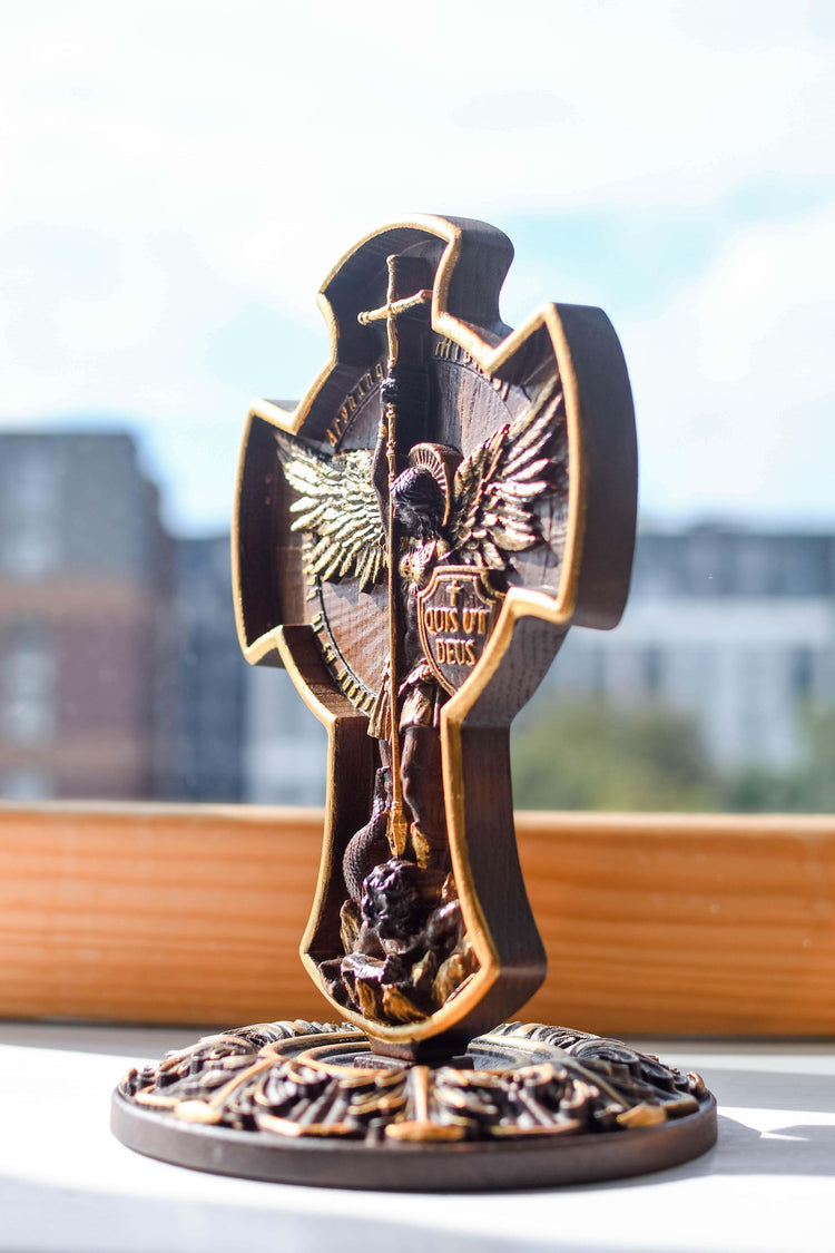 Catholic Saint Michael Statue - Kozak Work Shop
