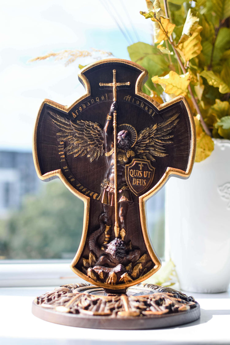 Catholic Saint Michael Statue - Kozak Work Shop