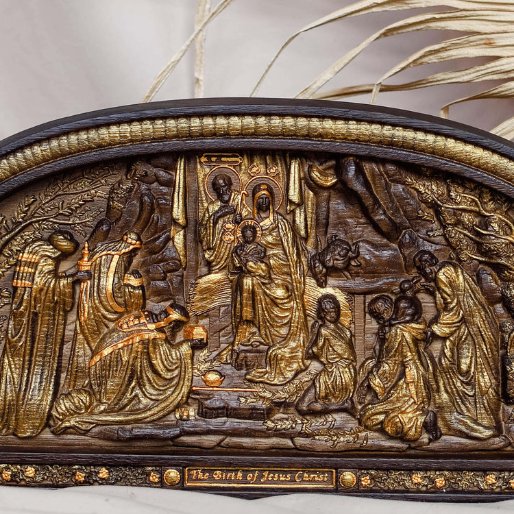 Nativity Birth of Christ Wooden Sculpture - Kozak Work Shop