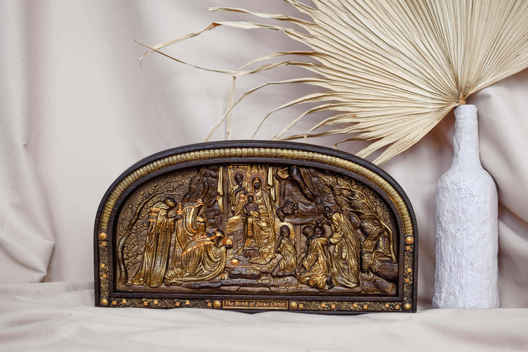 Nativity Birth of Christ Wooden Sculpture - Kozak Work Shop