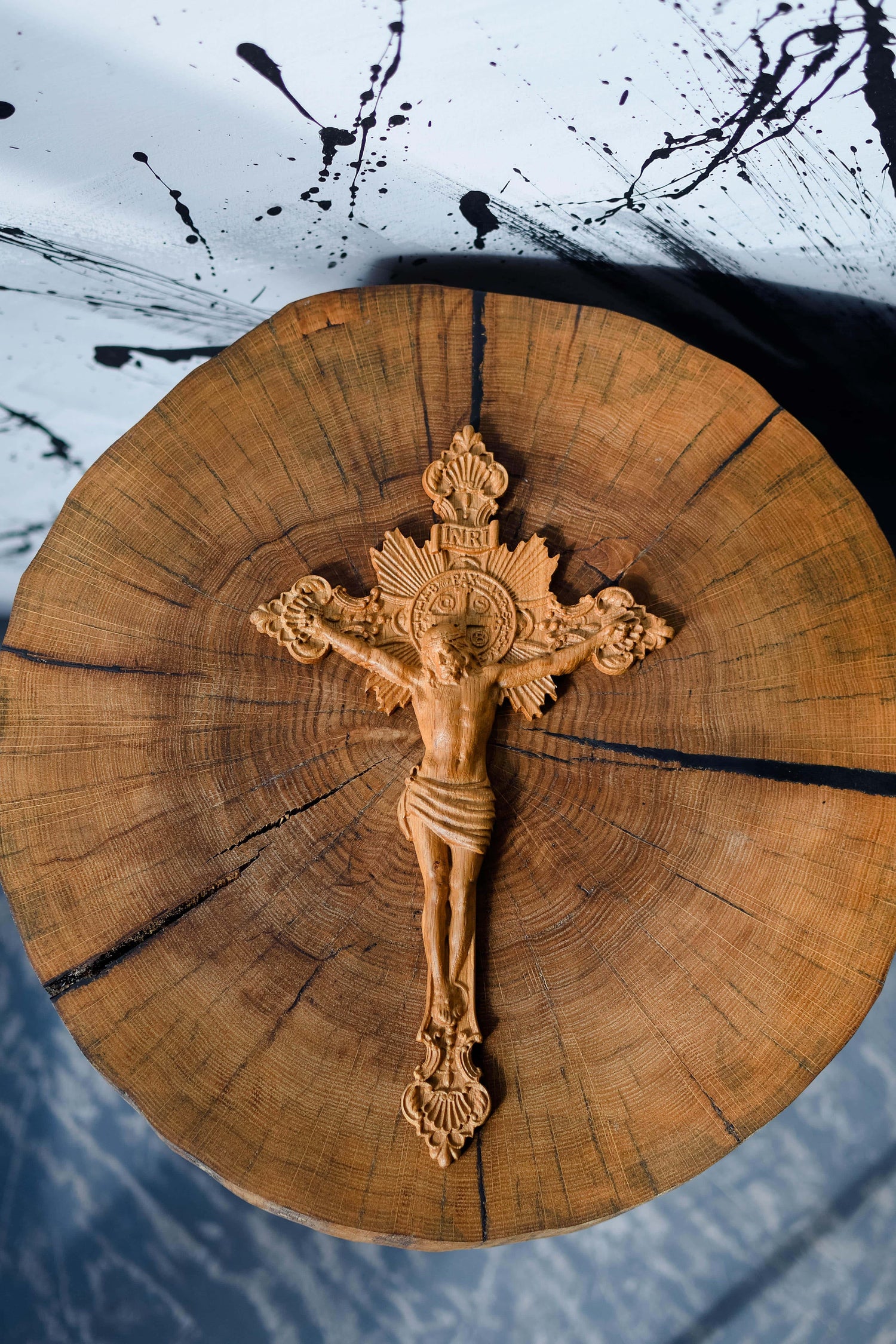 Wall Wooden Carved Jesus Crucifix (Copy) - Kozak Work Shop