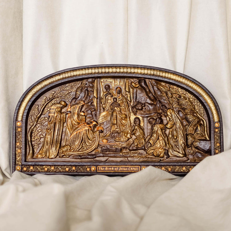 Nativity Birth of Christ Wooden Sculpture - Kozak Work Shop