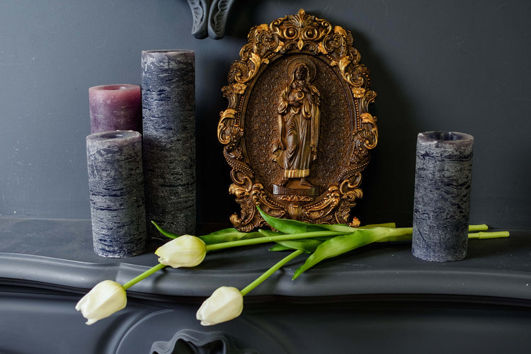 Immaculate Heart of Mary Wooden Icon High - Kozak Work Shop