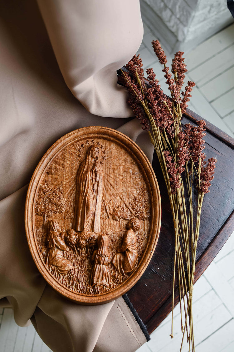 Our Lady of Fatima with Plain Frame - Kozak Work Shop