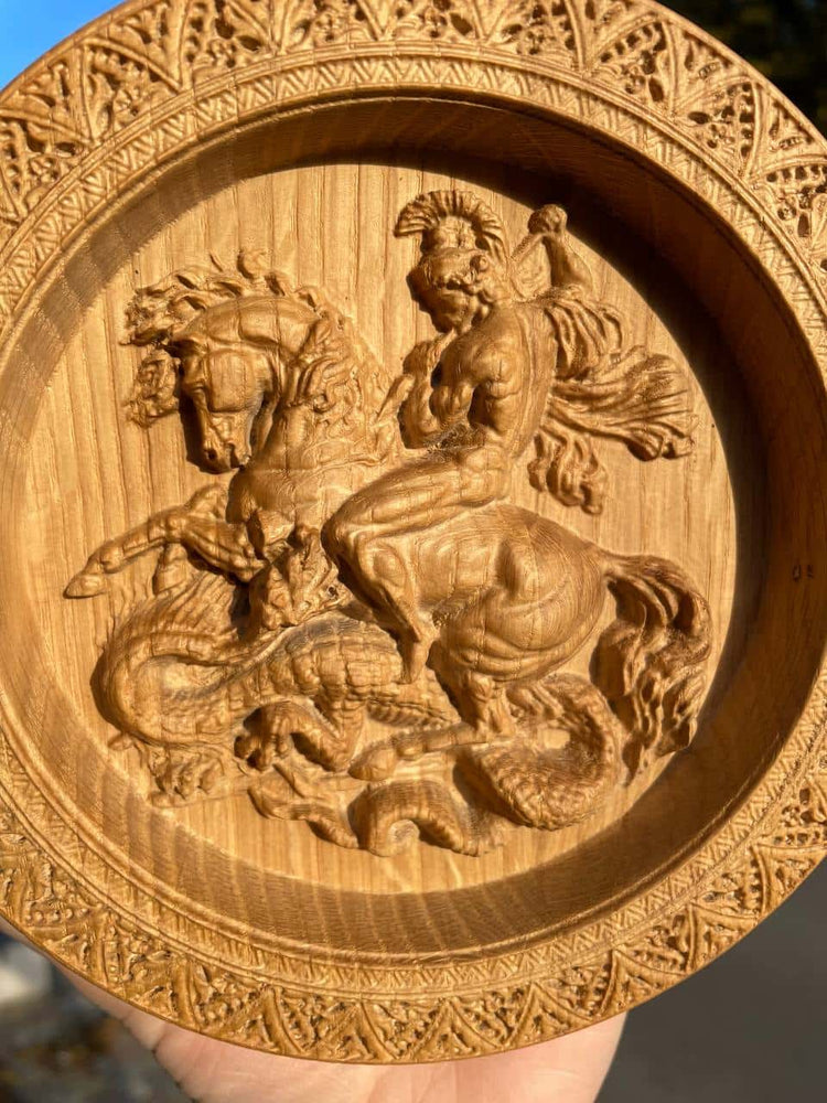 Saint George and the Dragon round - Kozak Work Shop