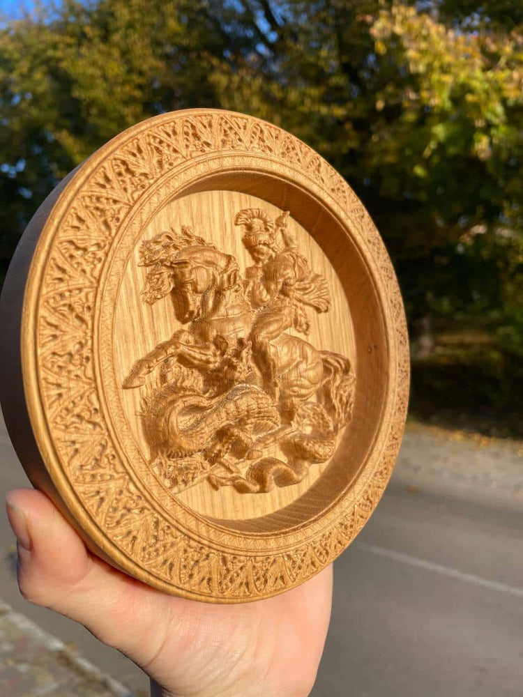 Saint George and the Dragon round - Kozak Work Shop