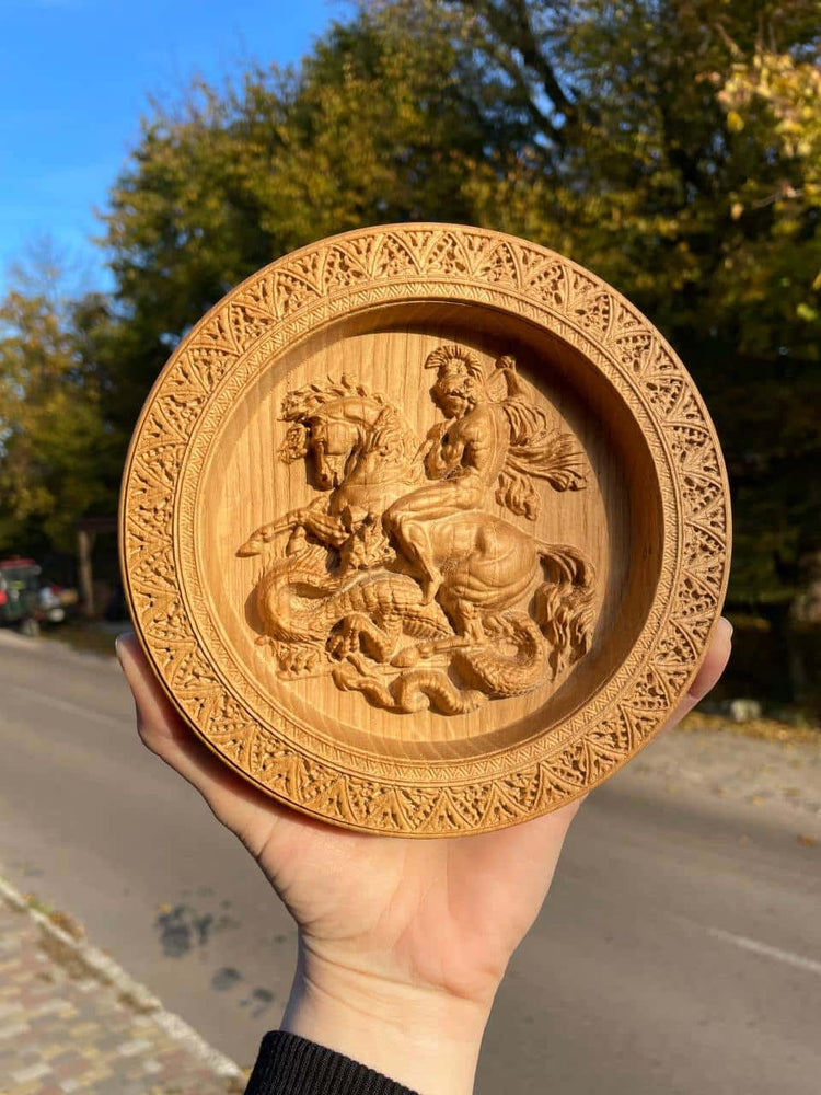 Saint George and the Dragon round - Kozak Work Shop