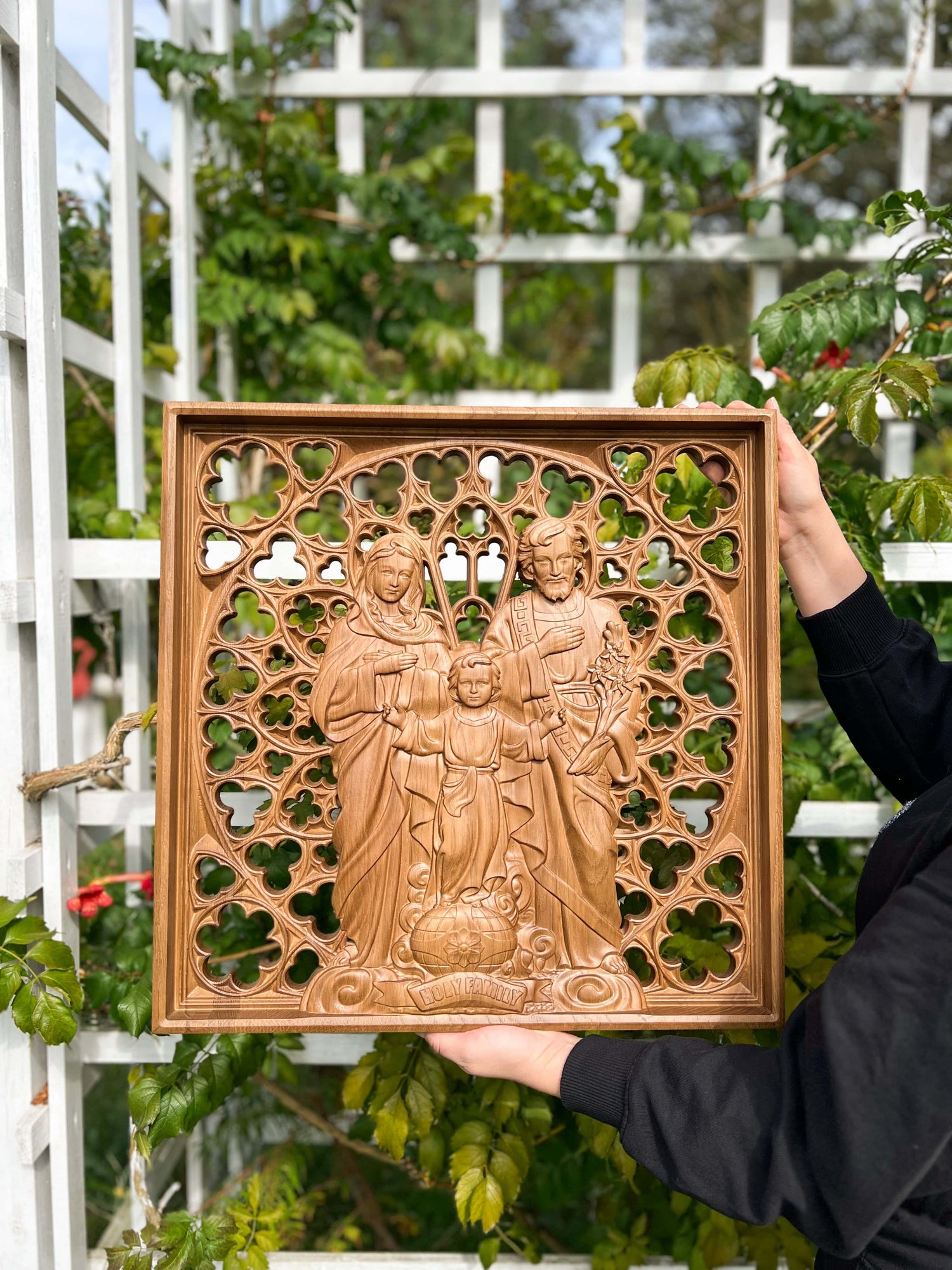 Holy Family Wooden Statue - Kozak Work Shop