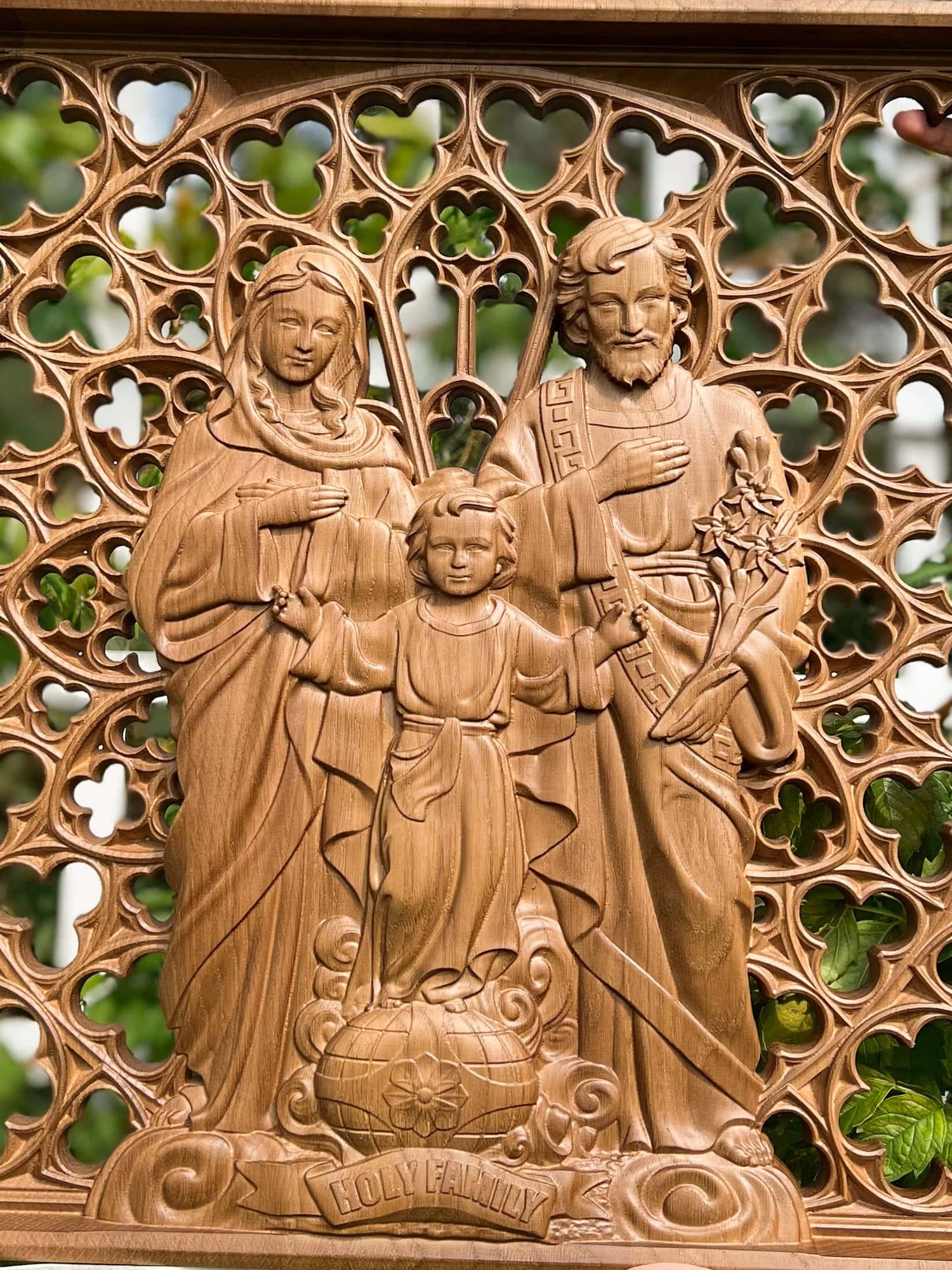 Holy Family Wooden Statue - Kozak Work Shop