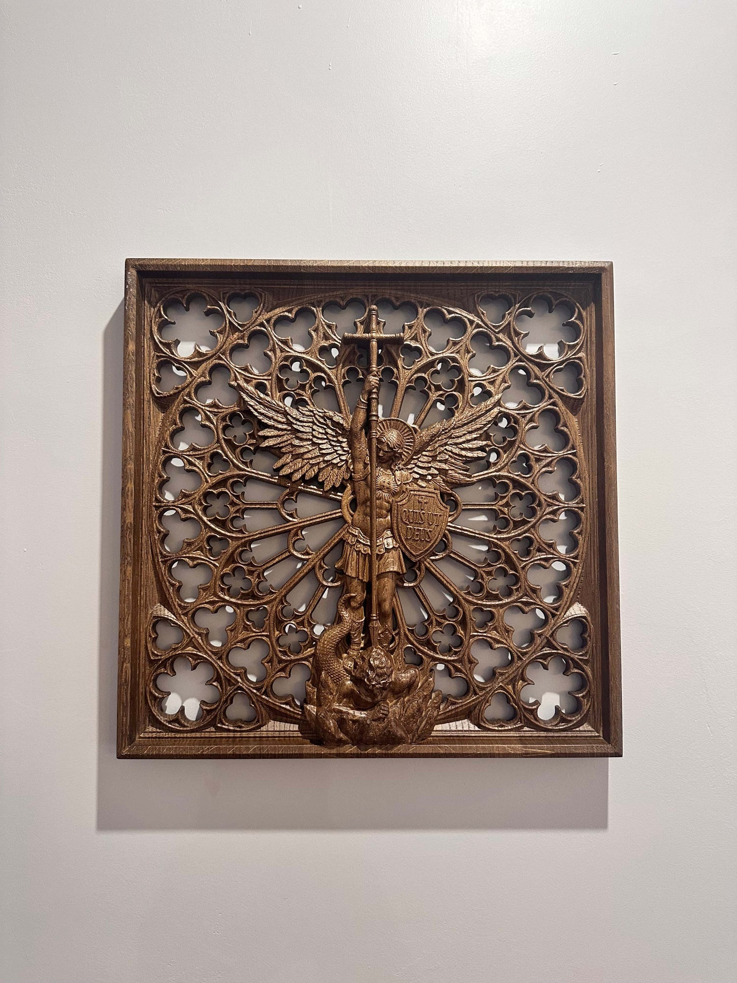 Modern Archangel Michael Wooden Statue - Kozak Work Shop