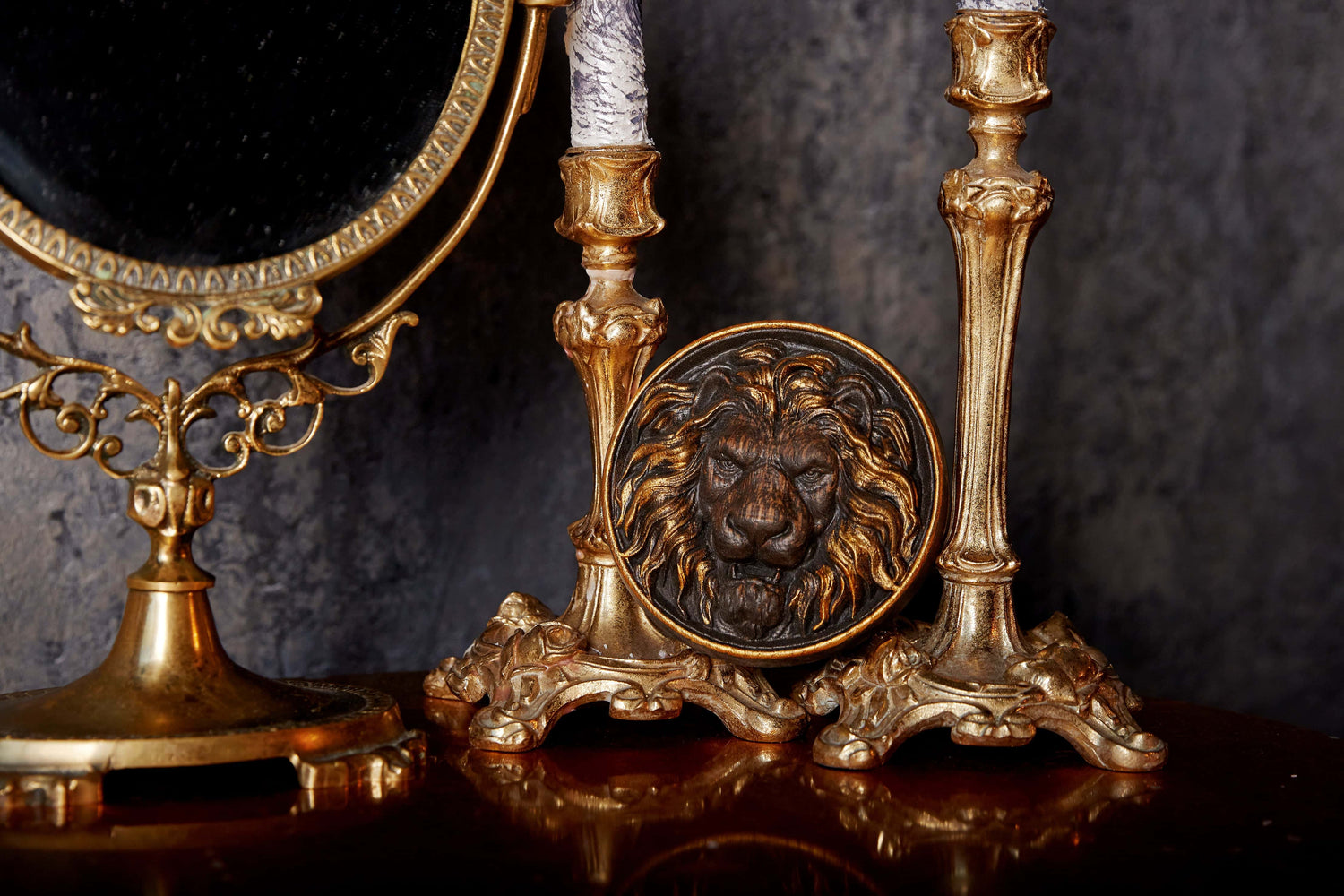 Lion Head Wooden Carved Plaque - Kozak Work Shop