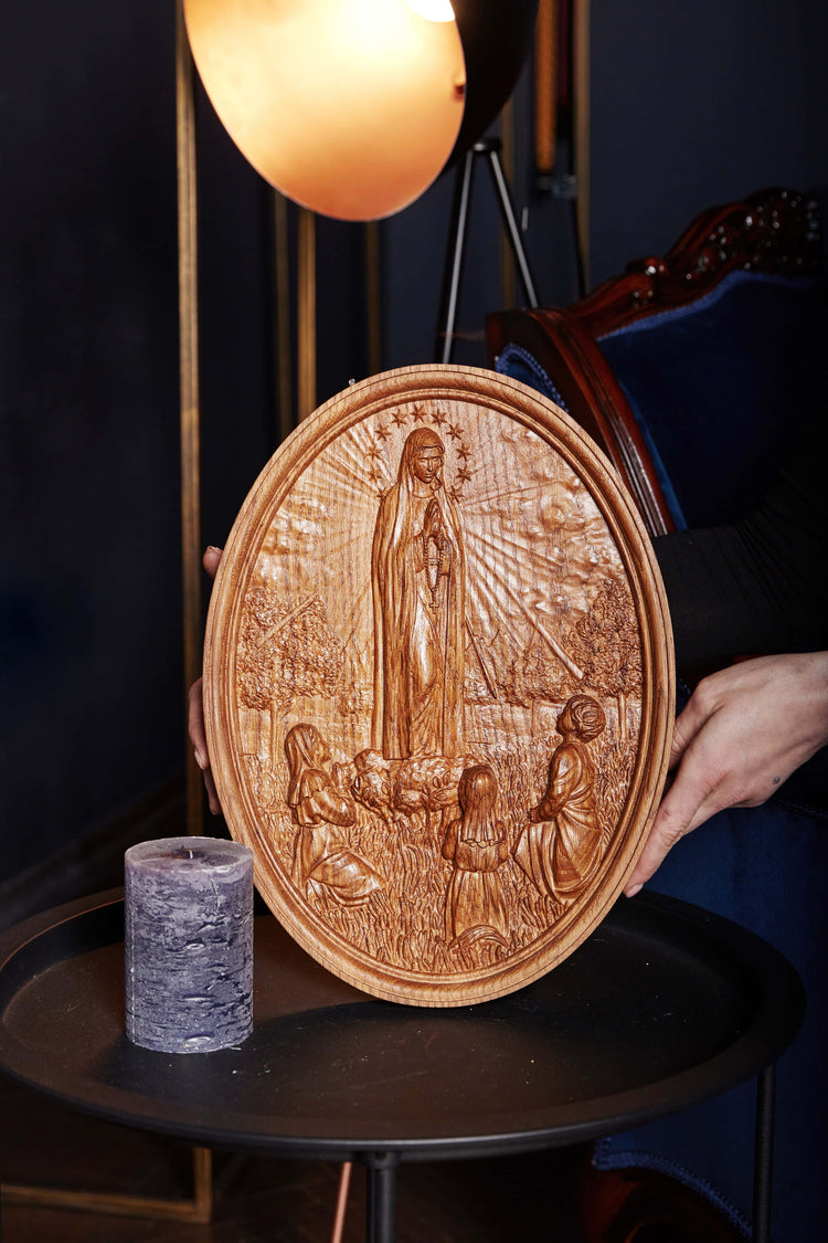 Our Lady of Fatima with Plain Frame - Kozak Work Shop