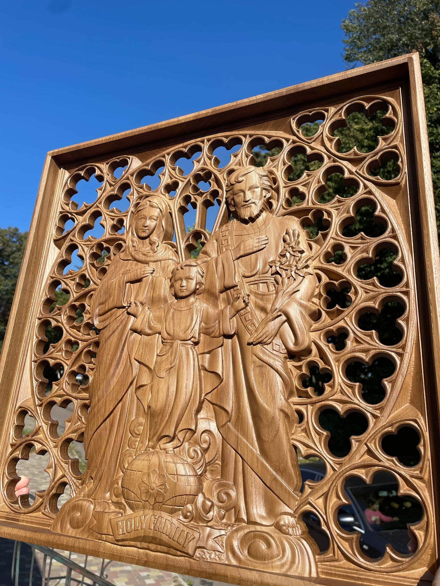 Holy Family Wooden Statue - Kozak Work Shop