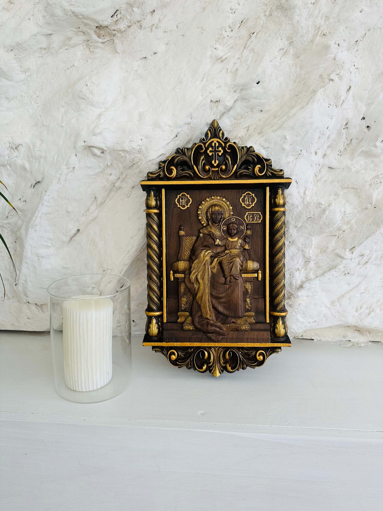 Madonna and Child on the Throne - Kozak Work Shop