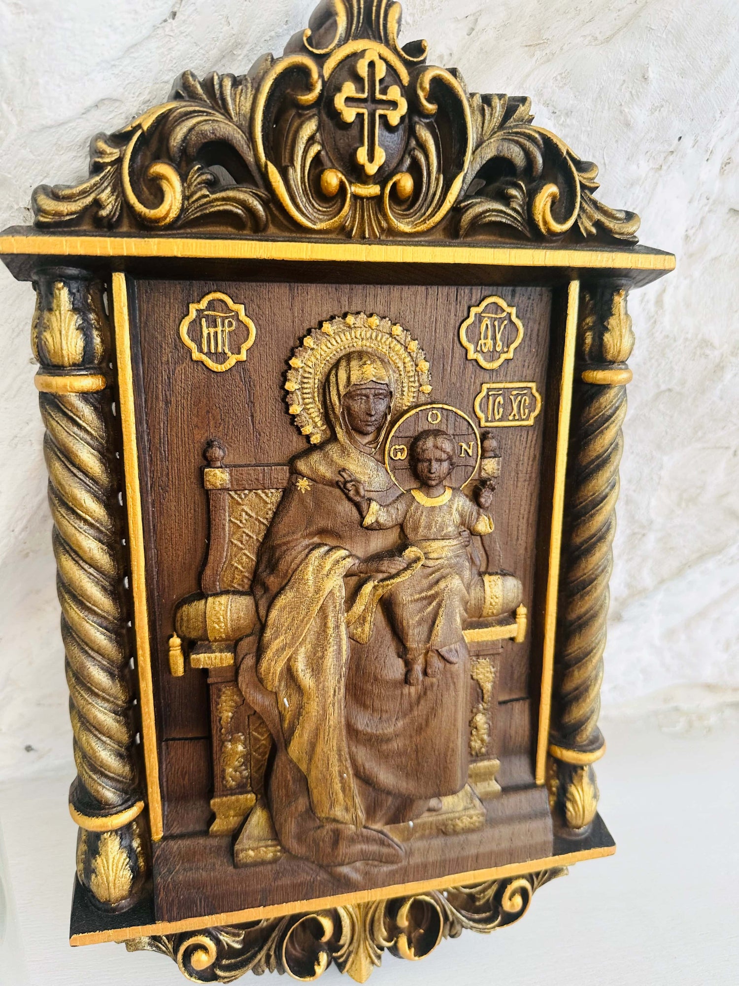 Madonna and Child on the Throne - Kozak Work Shop