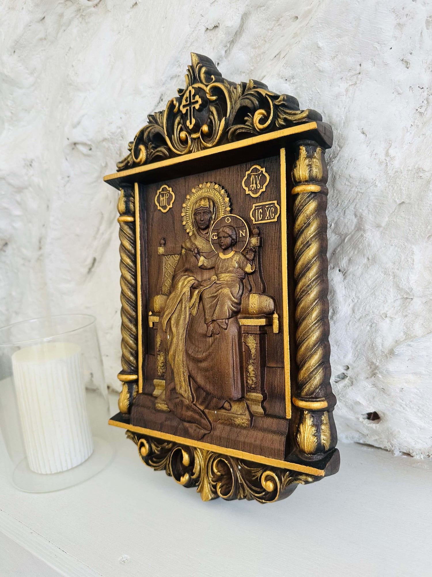 Madonna and Child on the Throne - Kozak Work Shop