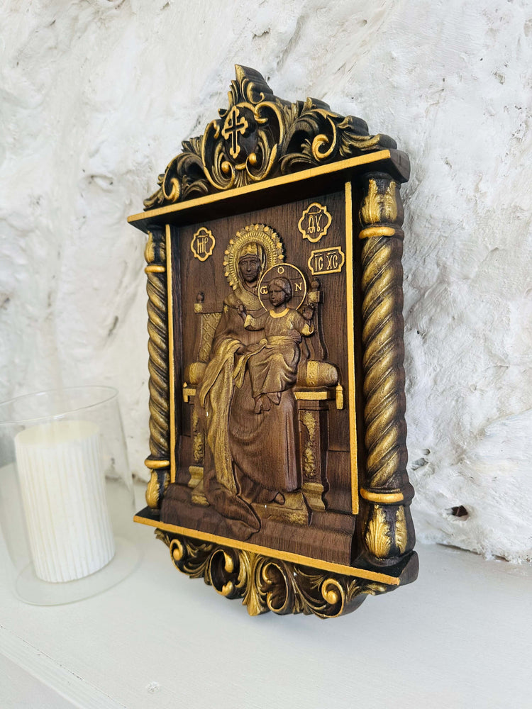 Madonna and Child on the Throne - Kozak Work Shop