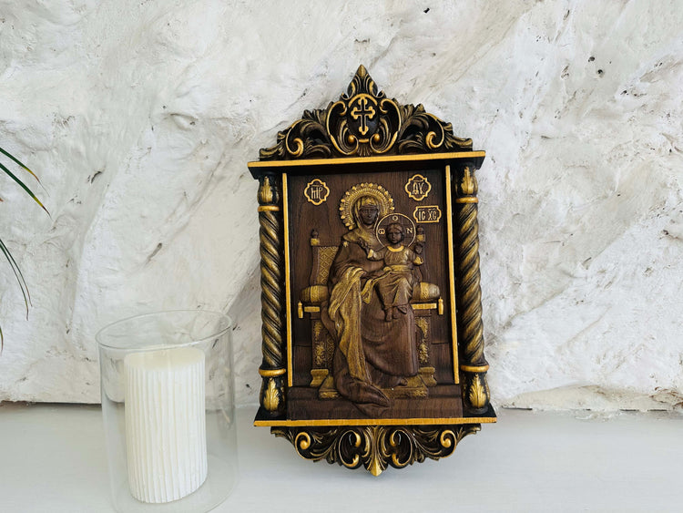 Madonna and Child on the Throne - Kozak Work Shop