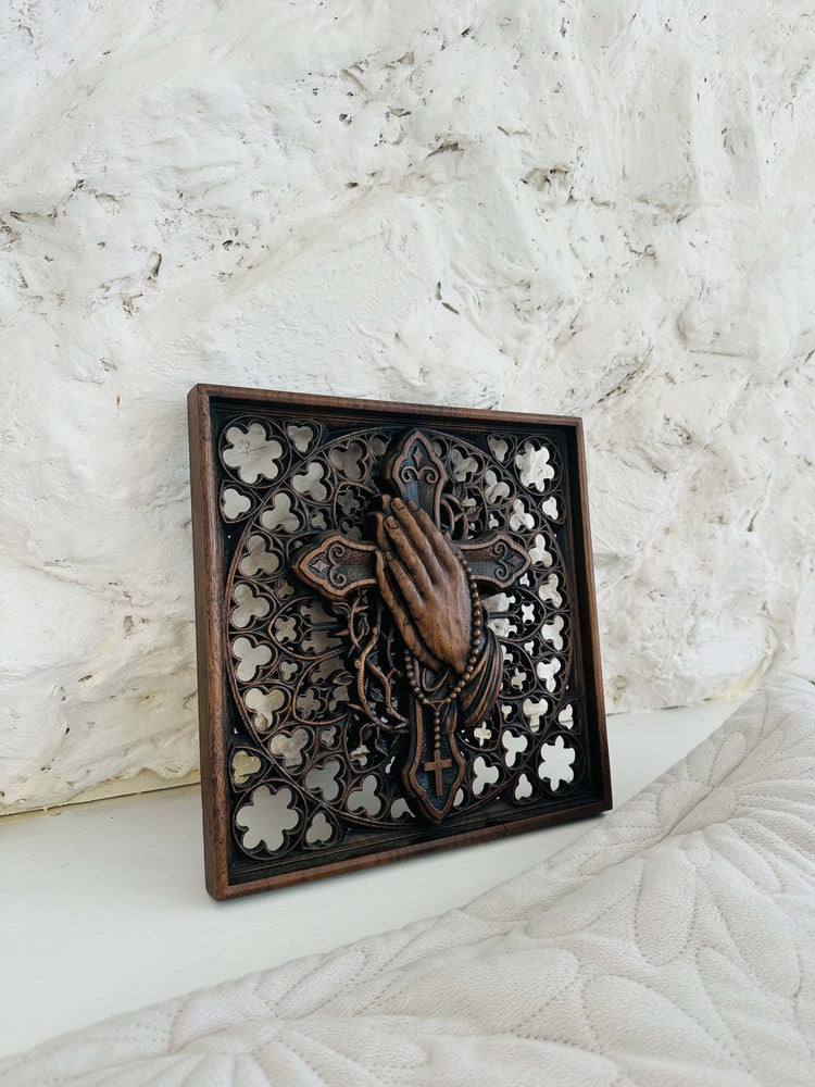 Praying Hands Wooden Statue - Kozak Work Shop