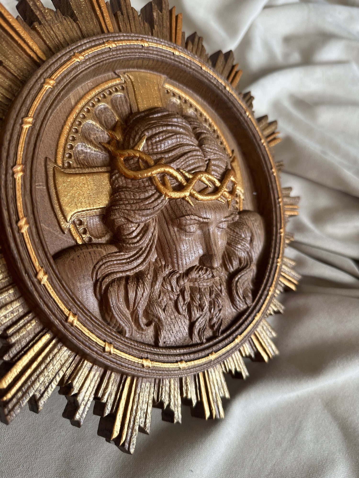 Jesus Christ Wearing Crown of Thorns - Kozak Work Shop