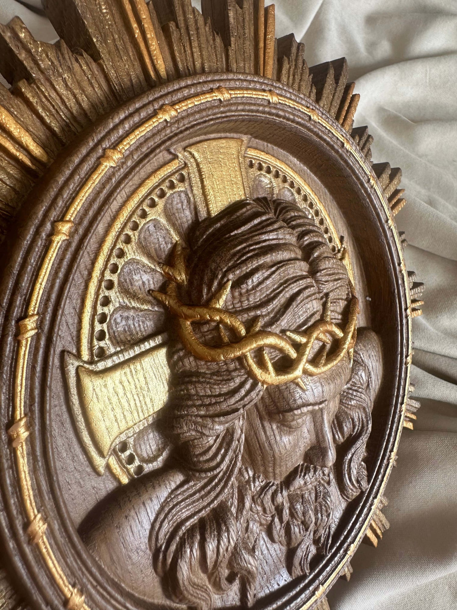 Jesus Christ Wearing Crown of Thorns - Kozak Work Shop