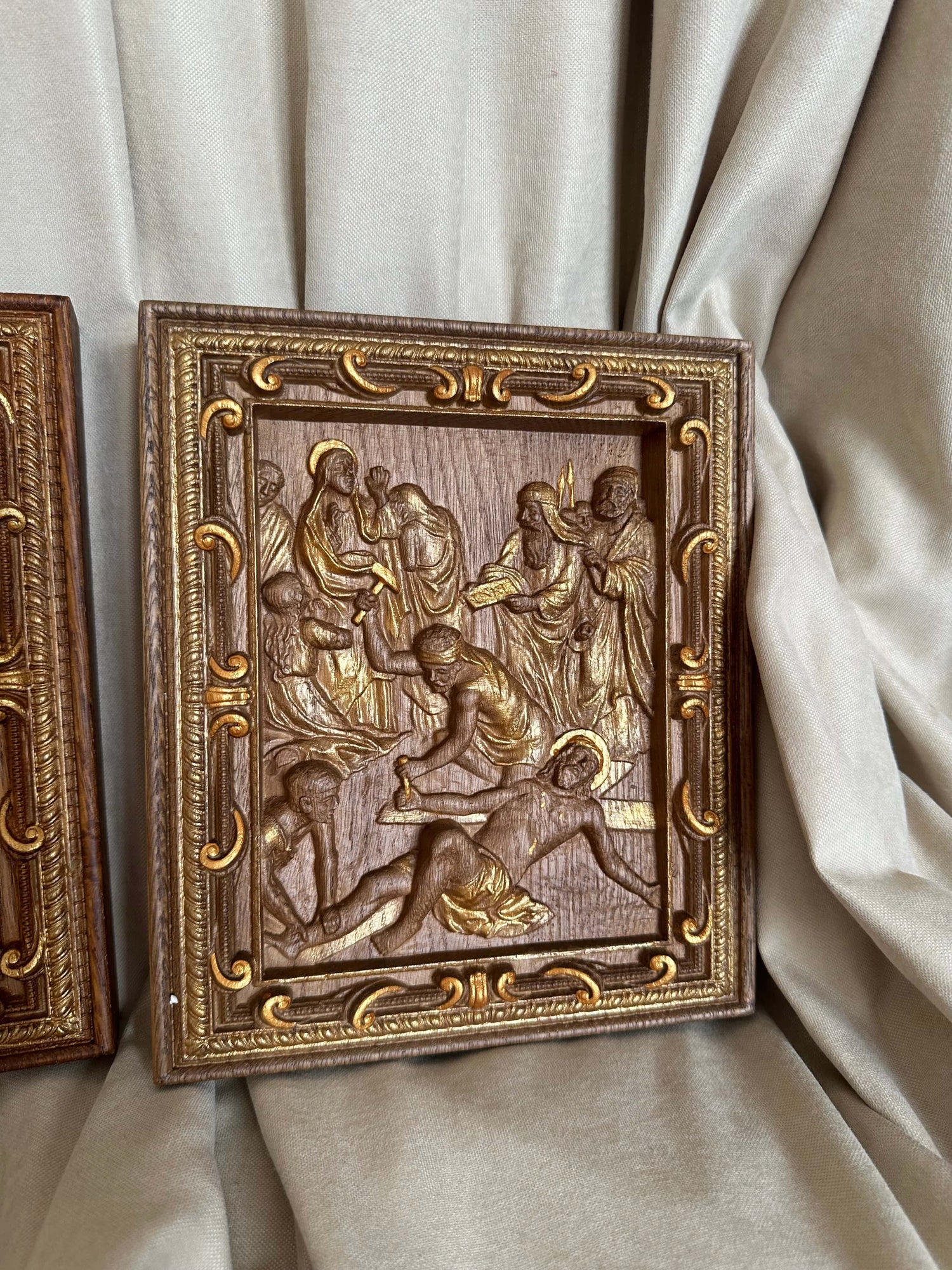 A Set of fourteen Stations of the Cross - Kozak Work Shop