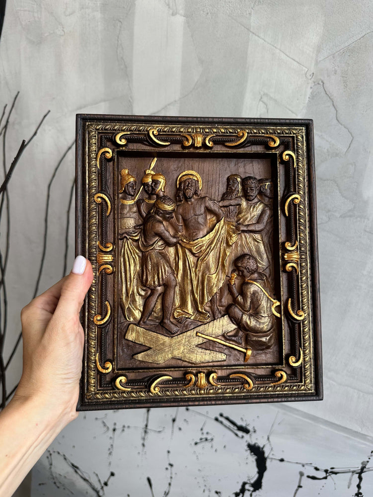 Set of fourteen Stations of the Cross - Kozak Work Shop