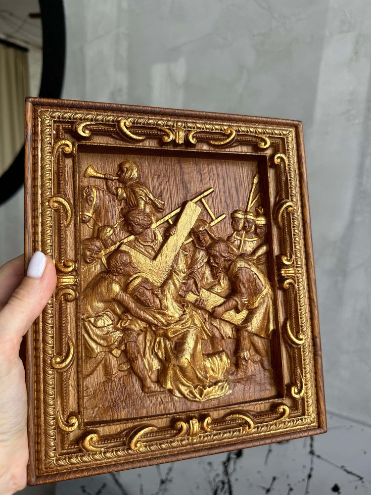 A Set of fourteen Stations of the Cross - Kozak Work Shop