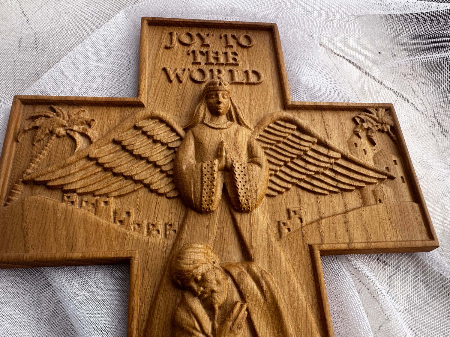 Christian Modern Handmade Art Holy Family Home Decor Joy To The World - Kozak Work Shop