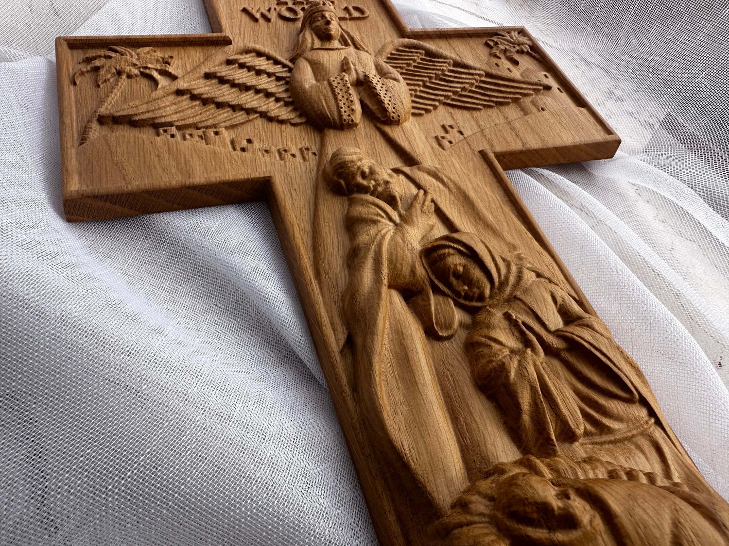 Christian Modern Handmade Art Holy Family Home Decor Joy To The World - Kozak Work Shop