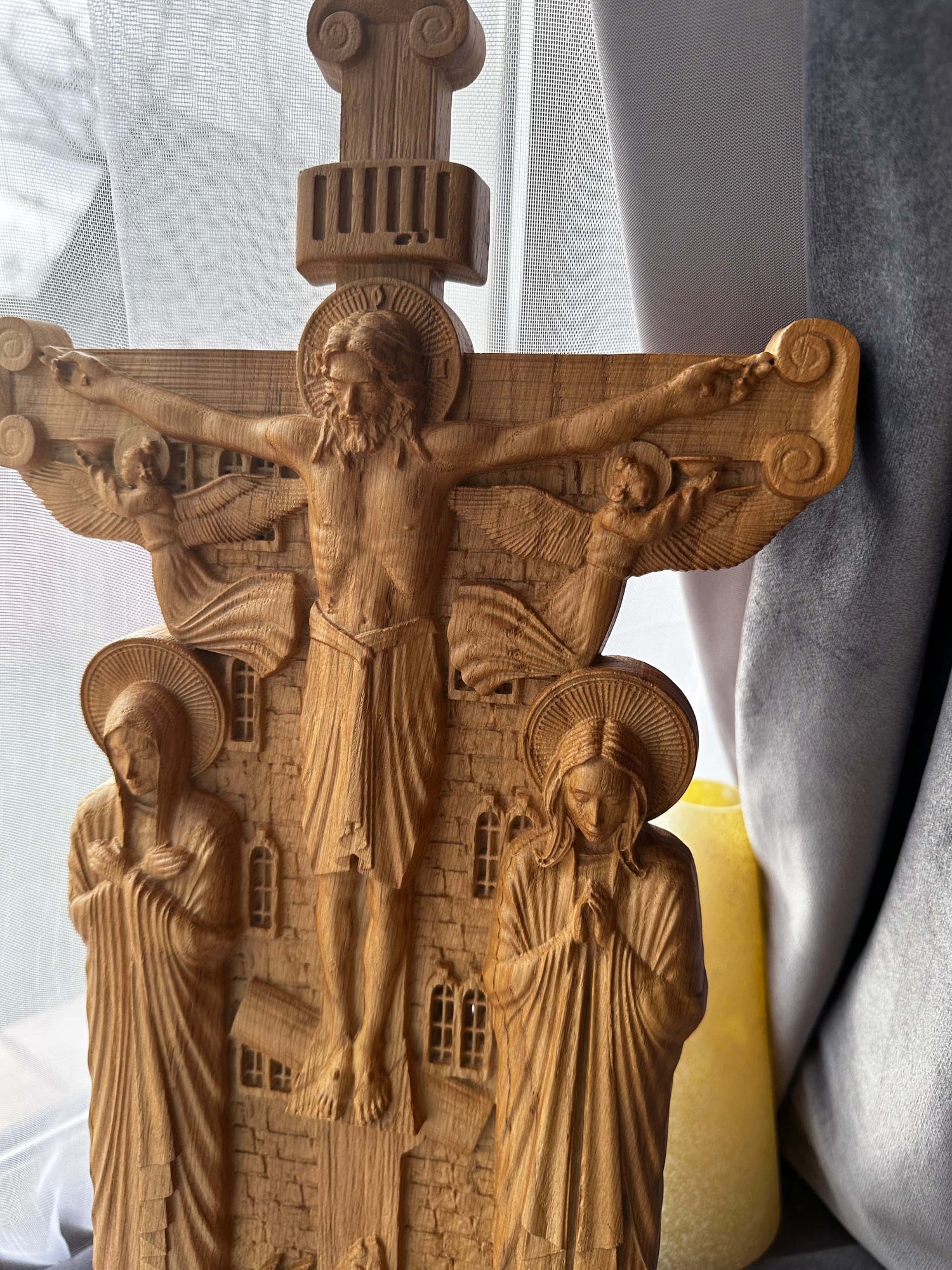 Hand-Painted Christian Wall Art Golgotha icon - Kozak Work Shop