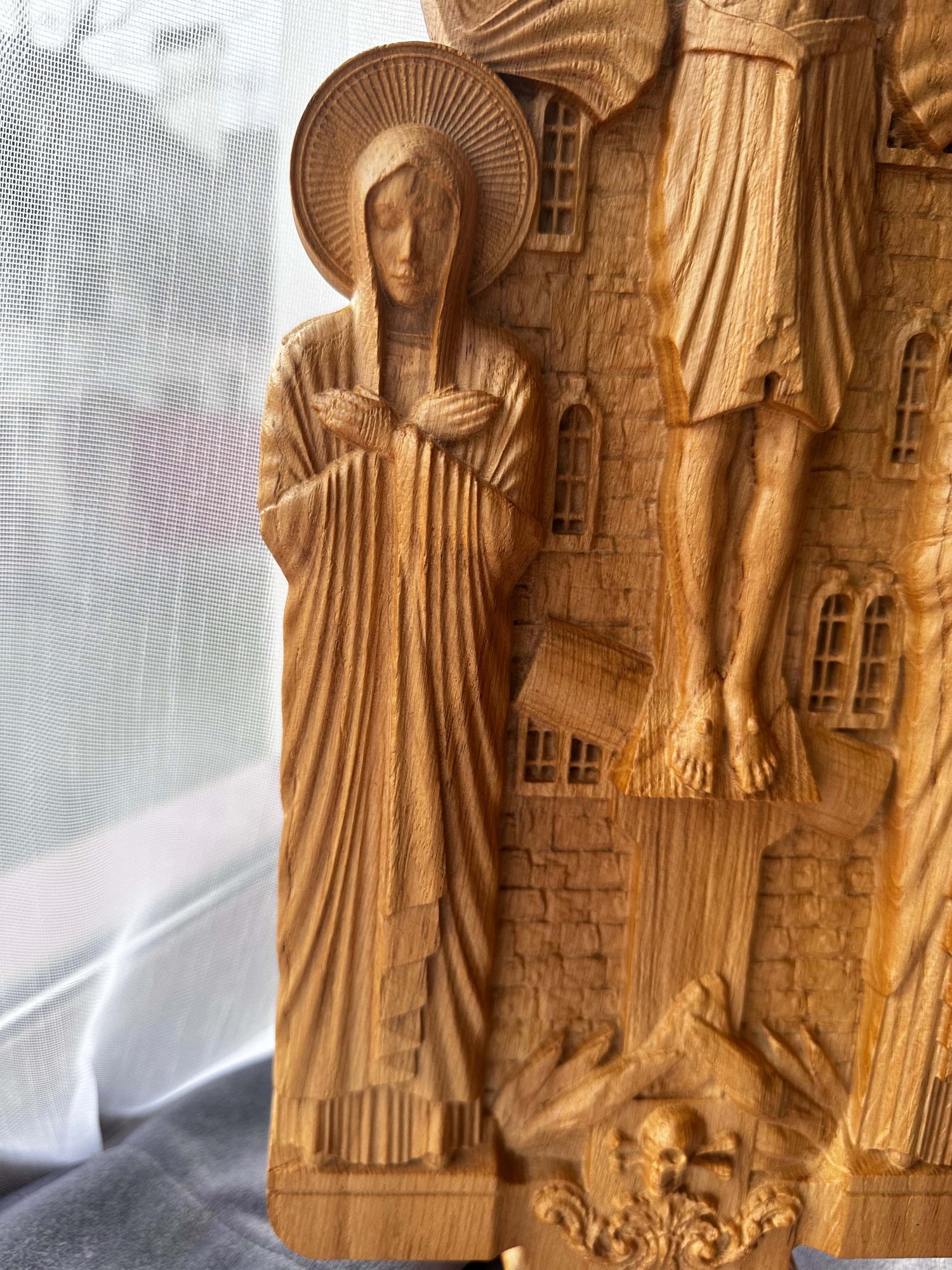 Hand-Painted Christian Wall Art Golgotha icon - Kozak Work Shop