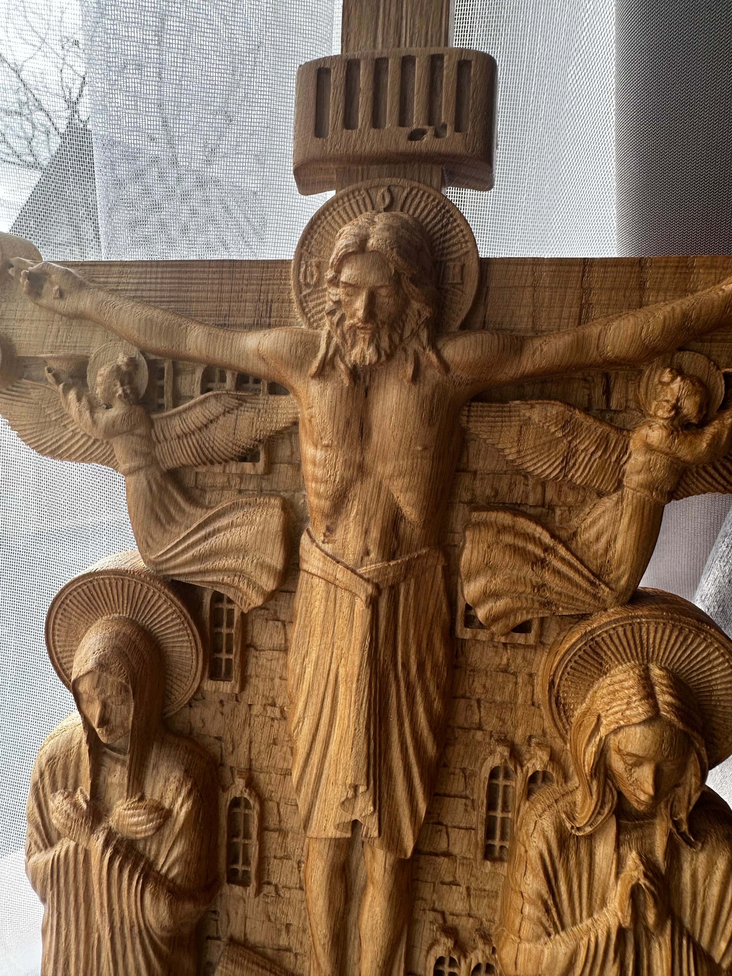 Hand-Painted Christian Wall Art Golgotha icon - Kozak Work Shop