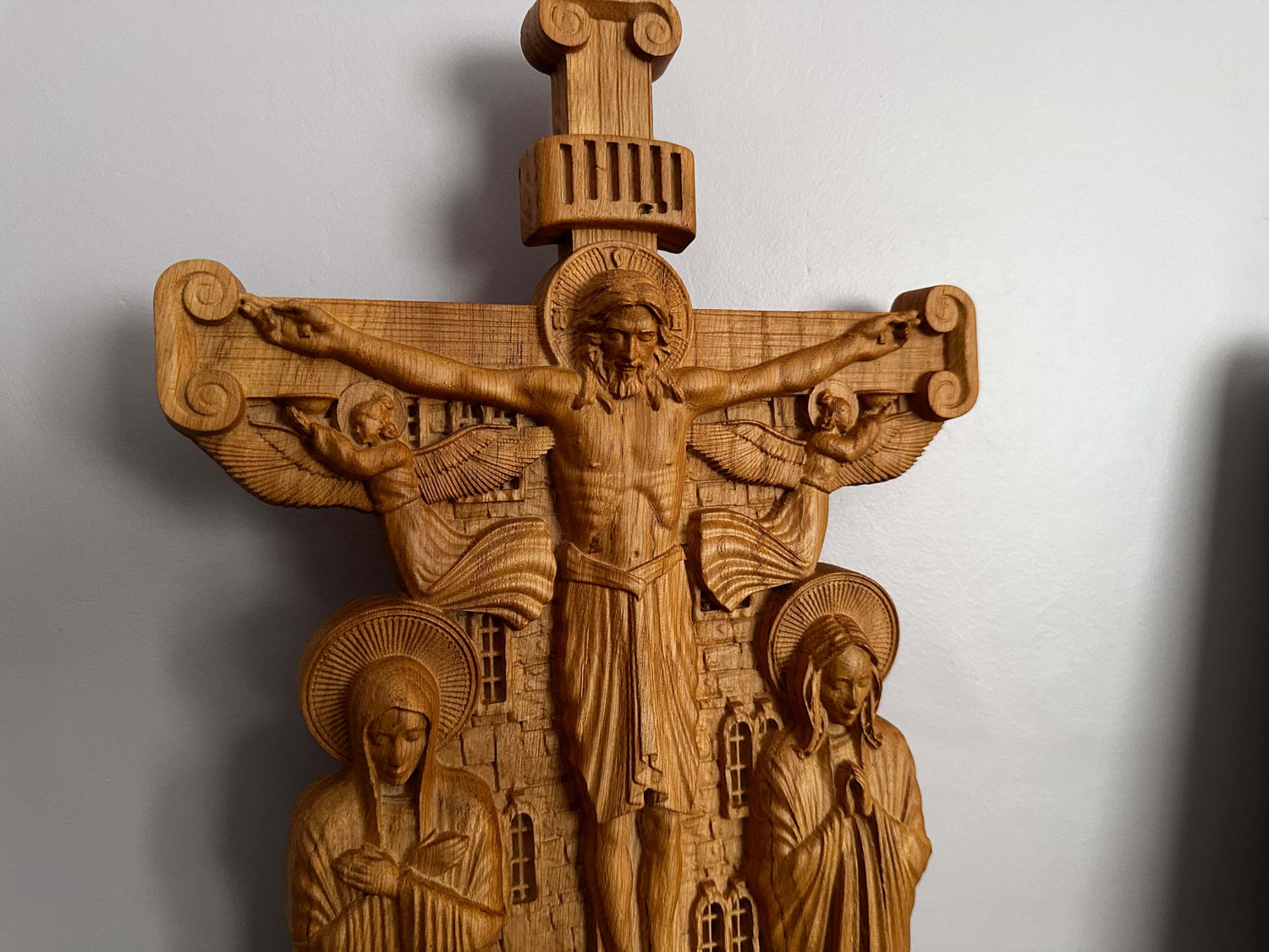 Hand-Painted Christian Wall Art Golgotha icon - Kozak Work Shop