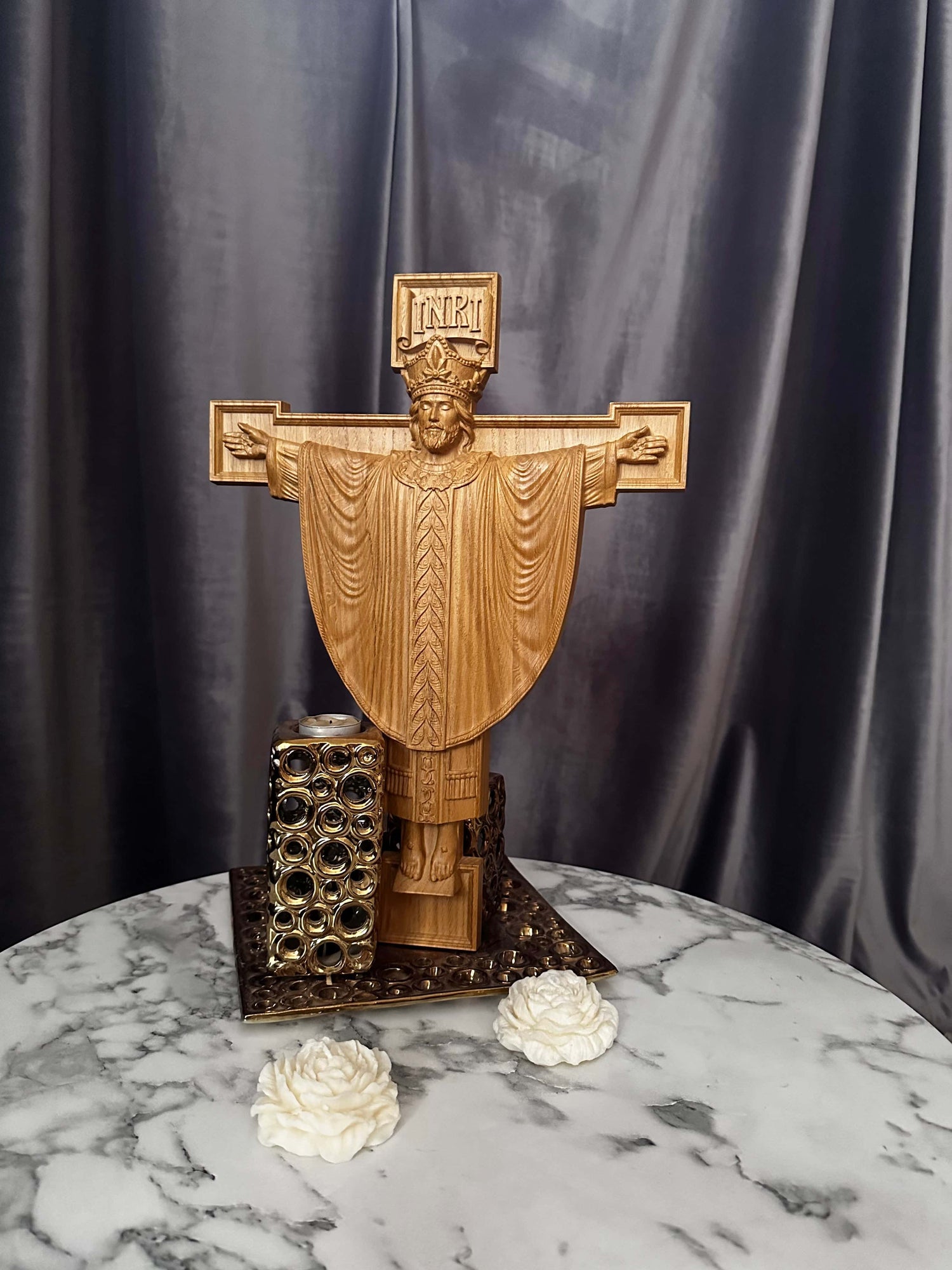 Jesus Rex  Wooden Wall art plaque - Kozak Work Shop