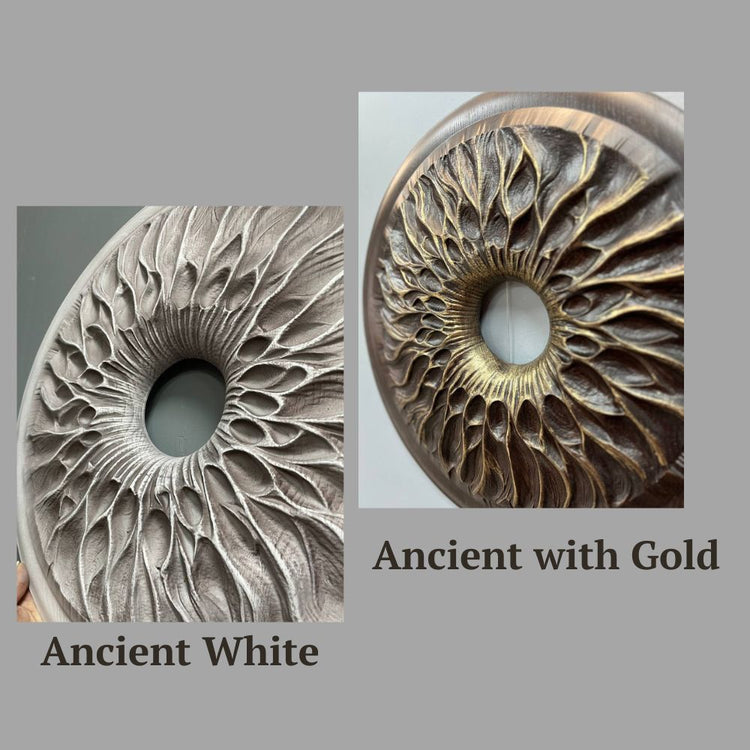 Handcarved Wooden Iris Wall Art – Organic Eye-Inspired Decor for Modern Interiors - Kozak Work Shop